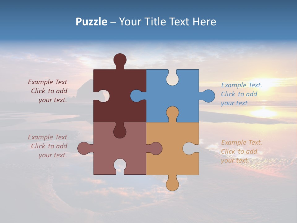 A Beautiful Sunset Over The Ocean With Rocks In The Background PowerPoint Template