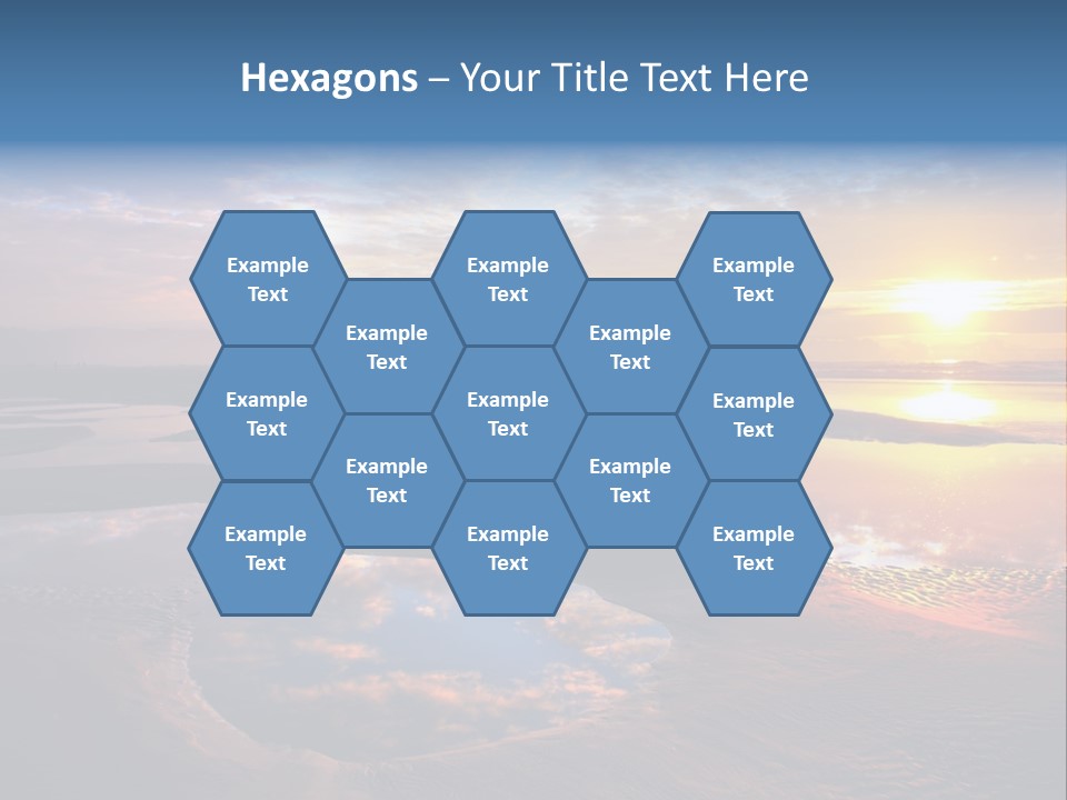 A Beautiful Sunset Over The Ocean With Rocks In The Background PowerPoint Template