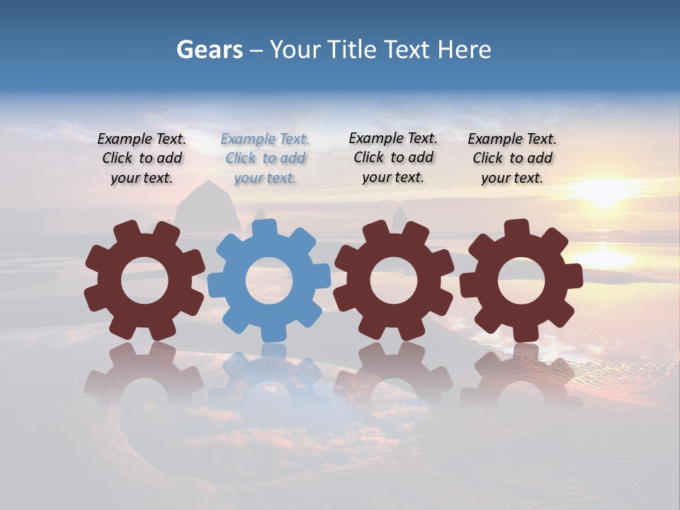 A Beautiful Sunset Over The Ocean With Rocks In The Background PowerPoint Template