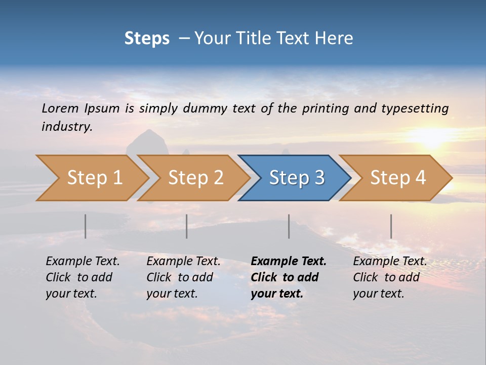 A Beautiful Sunset Over The Ocean With Rocks In The Background PowerPoint Template