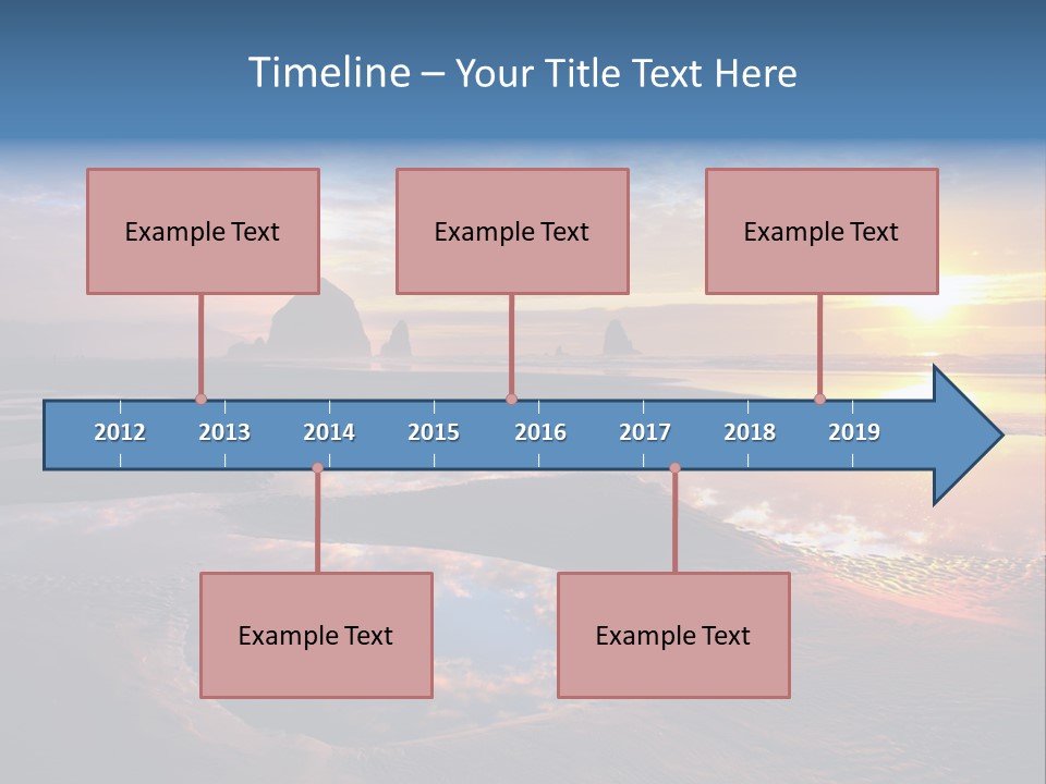 A Beautiful Sunset Over The Ocean With Rocks In The Background PowerPoint Template