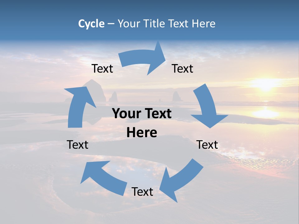 A Beautiful Sunset Over The Ocean With Rocks In The Background PowerPoint Template