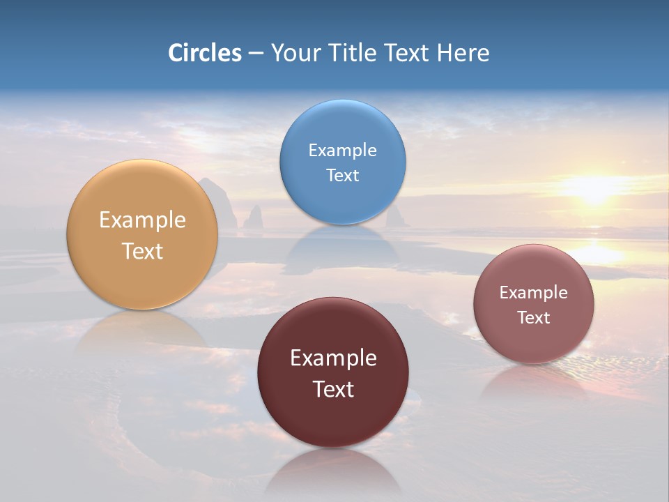 A Beautiful Sunset Over The Ocean With Rocks In The Background PowerPoint Template