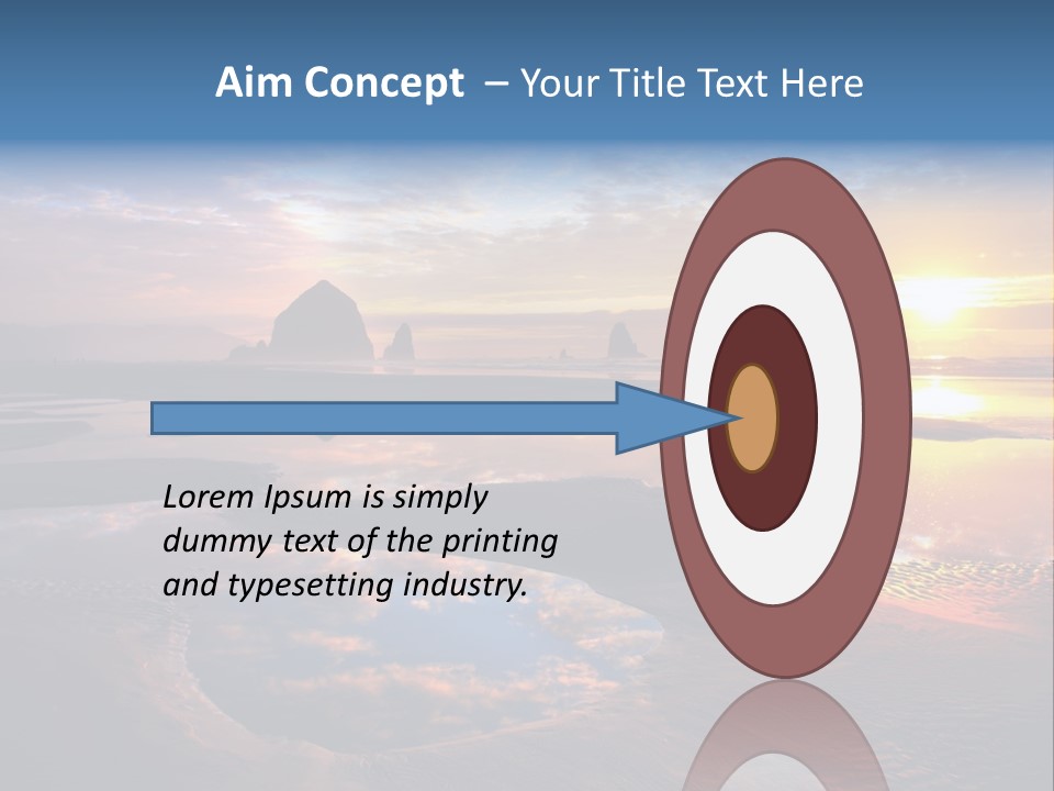 A Beautiful Sunset Over The Ocean With Rocks In The Background PowerPoint Template