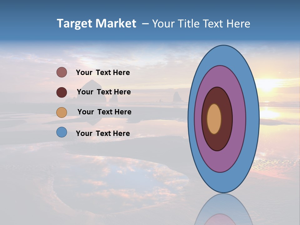 A Beautiful Sunset Over The Ocean With Rocks In The Background PowerPoint Template