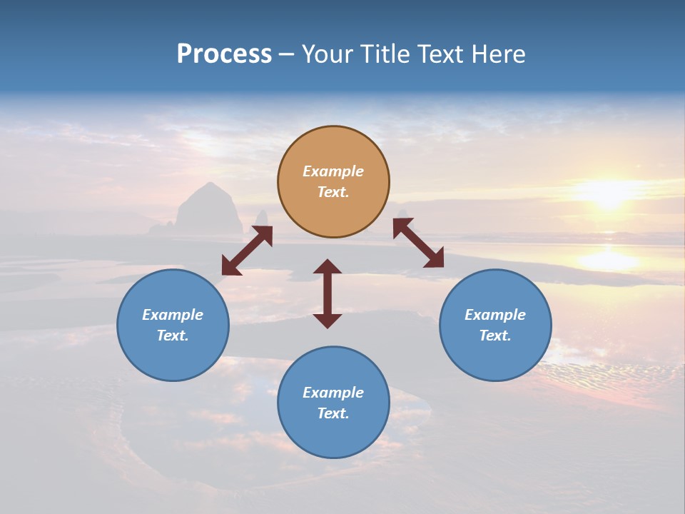 A Beautiful Sunset Over The Ocean With Rocks In The Background PowerPoint Template