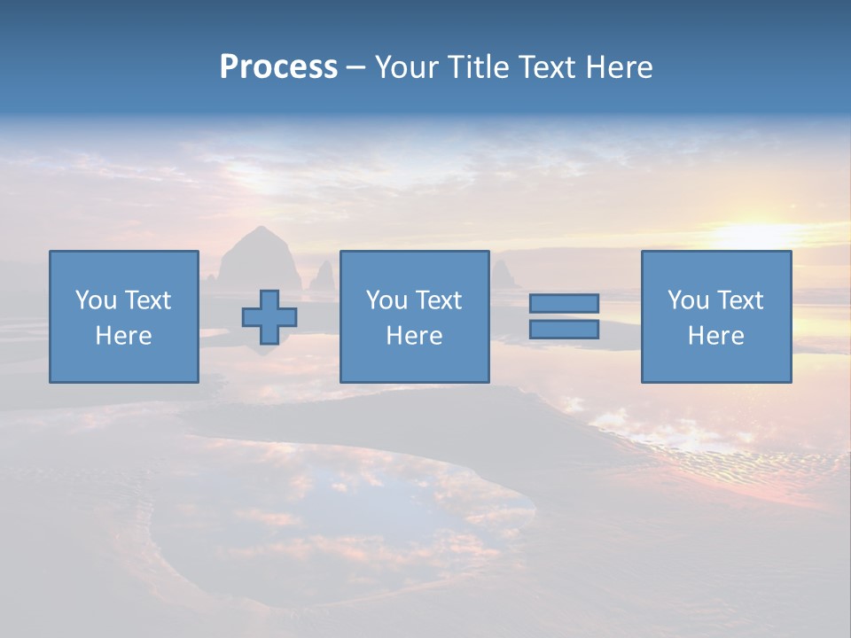 A Beautiful Sunset Over The Ocean With Rocks In The Background PowerPoint Template