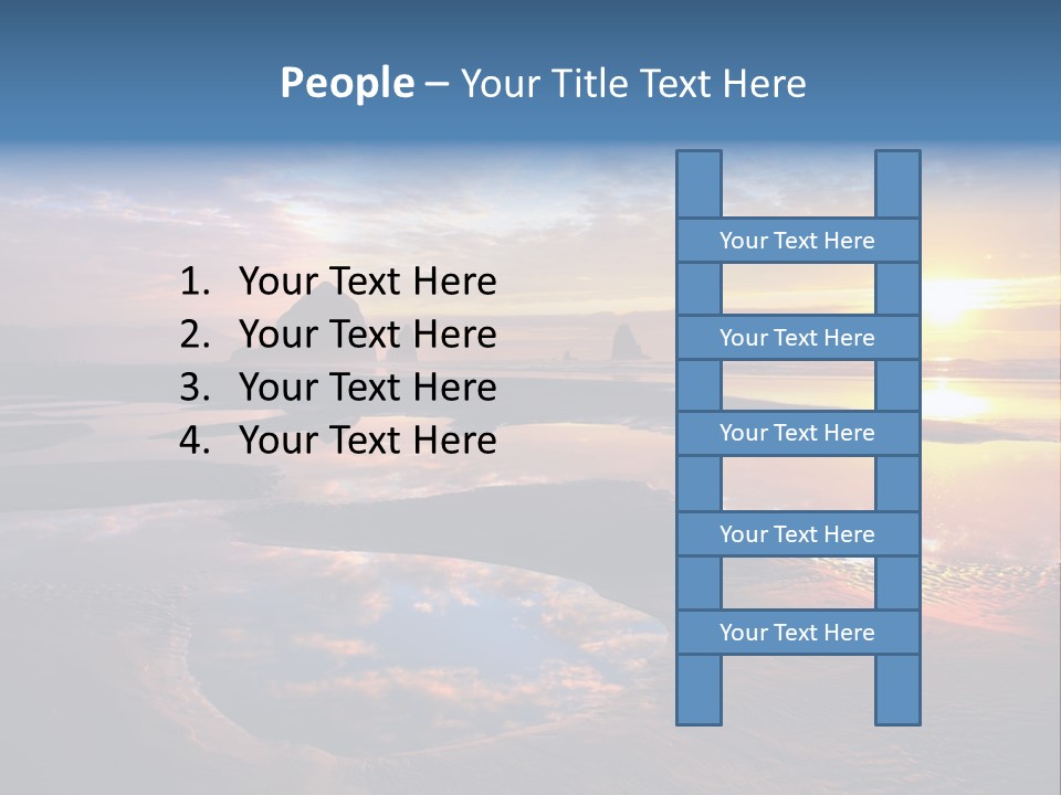 A Beautiful Sunset Over The Ocean With Rocks In The Background PowerPoint Template