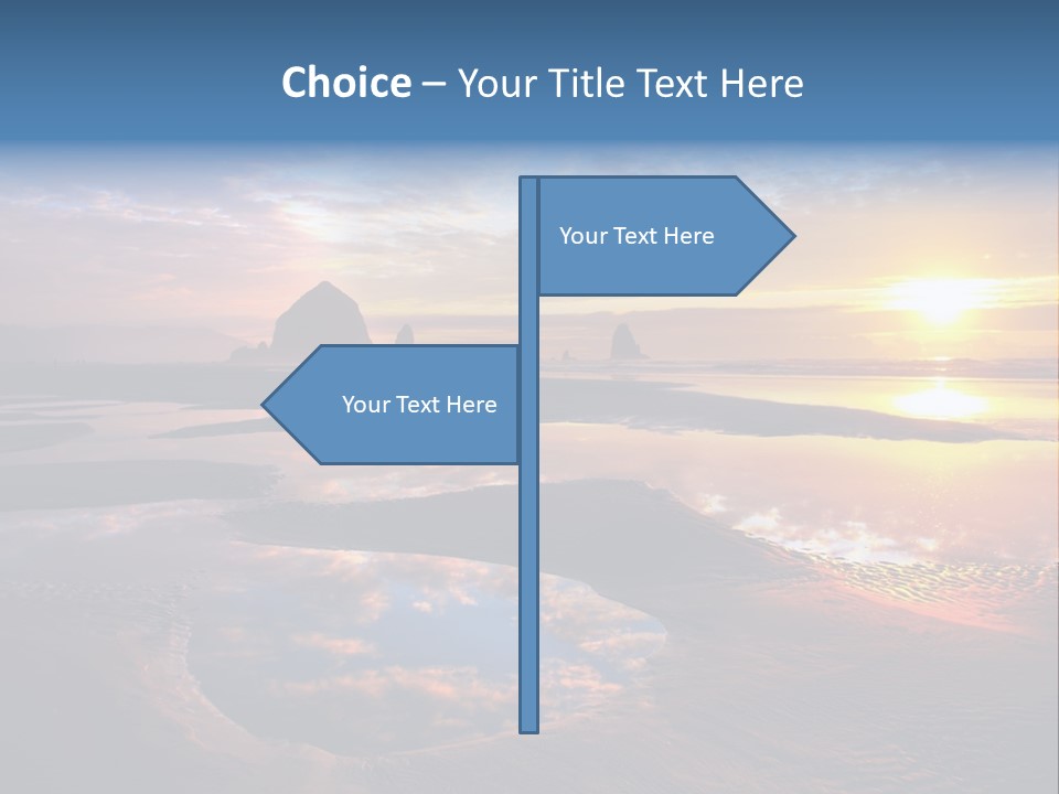 A Beautiful Sunset Over The Ocean With Rocks In The Background PowerPoint Template