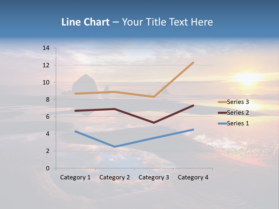 A Beautiful Sunset Over The Ocean With Rocks In The Background PowerPoint Template