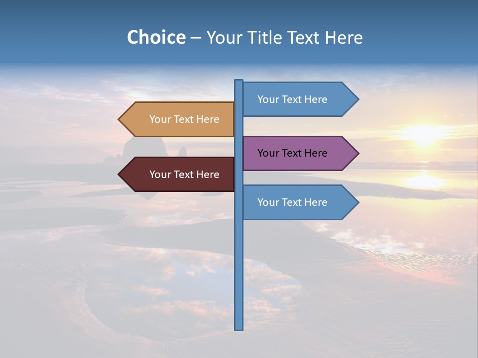 A Beautiful Sunset Over The Ocean With Rocks In The Background PowerPoint Template