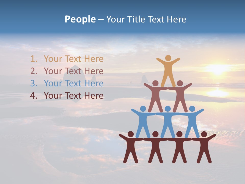 A Beautiful Sunset Over The Ocean With Rocks In The Background PowerPoint Template