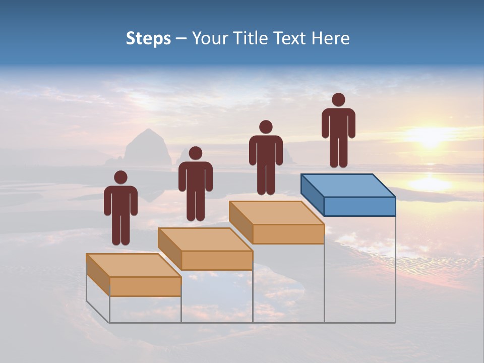 A Beautiful Sunset Over The Ocean With Rocks In The Background PowerPoint Template