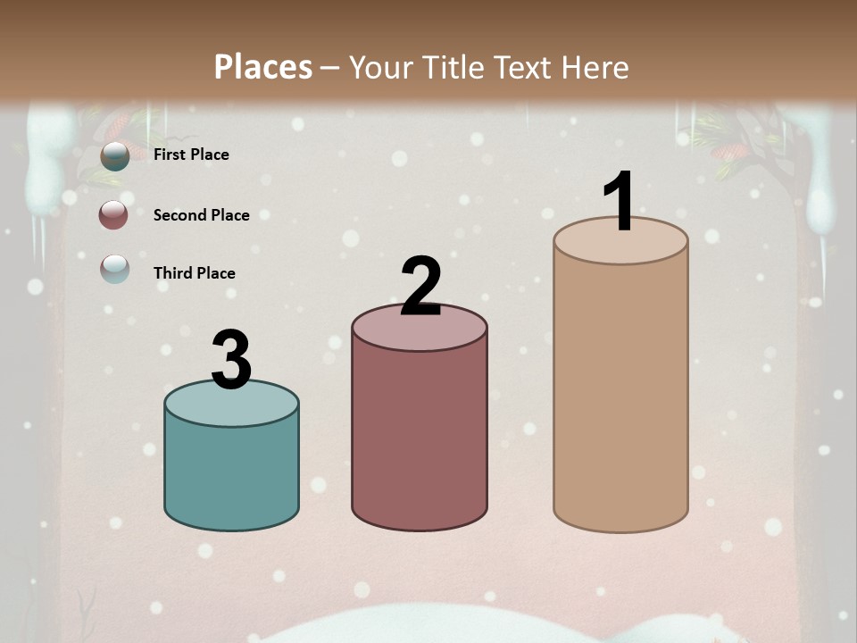 A Picture Of A Fox In The Snow PowerPoint Template