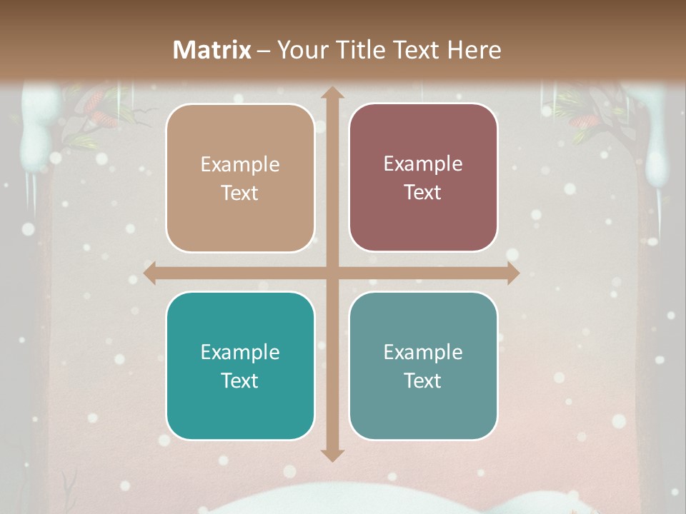 A Picture Of A Fox In The Snow PowerPoint Template