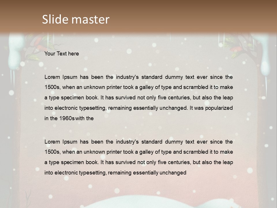 A Picture Of A Fox In The Snow PowerPoint Template