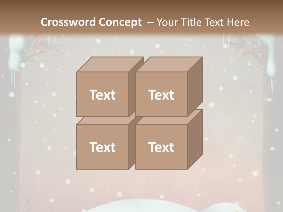 A Picture Of A Fox In The Snow PowerPoint Template