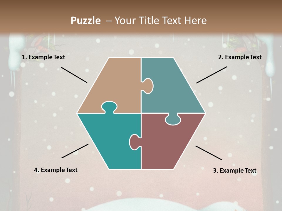 A Picture Of A Fox In The Snow PowerPoint Template