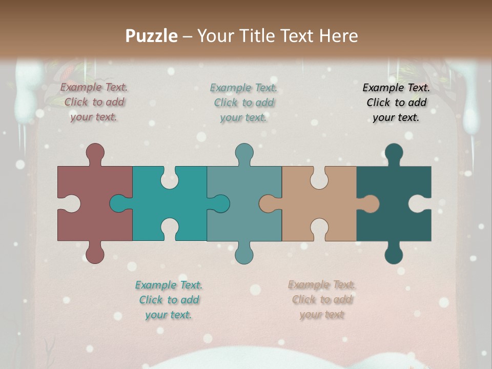 A Picture Of A Fox In The Snow PowerPoint Template