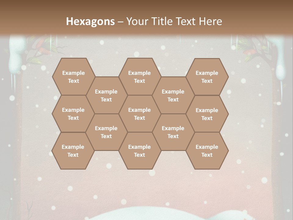 A Picture Of A Fox In The Snow PowerPoint Template