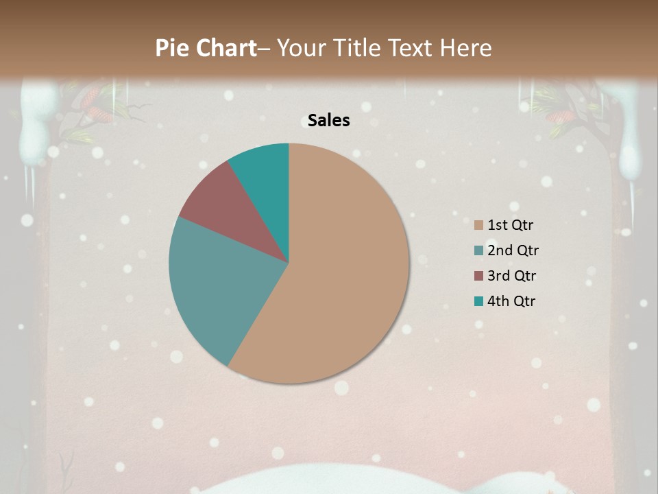A Picture Of A Fox In The Snow PowerPoint Template