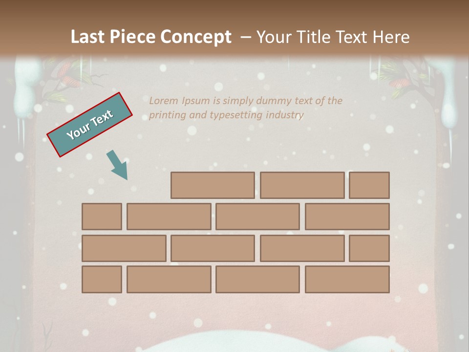 A Picture Of A Fox In The Snow PowerPoint Template