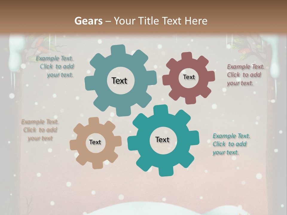 A Picture Of A Fox In The Snow PowerPoint Template