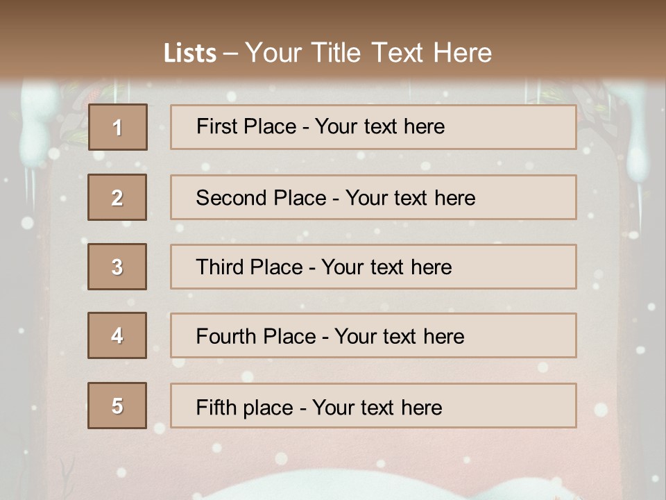 A Picture Of A Fox In The Snow PowerPoint Template