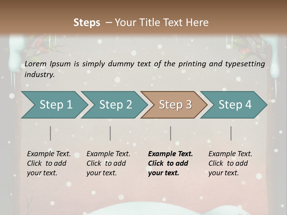 A Picture Of A Fox In The Snow PowerPoint Template