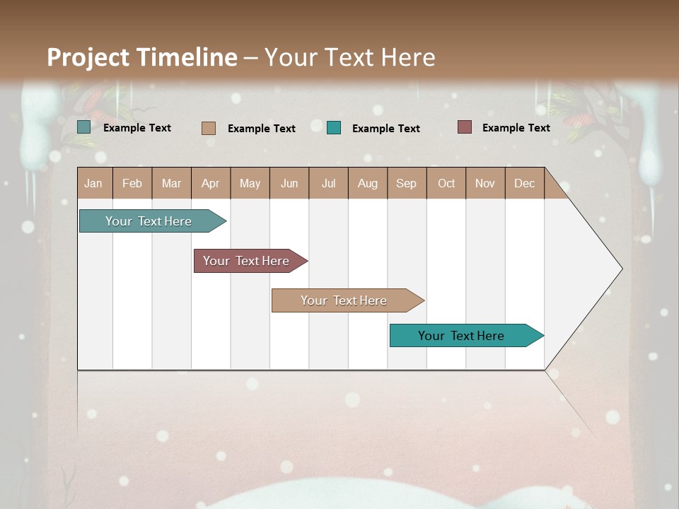 A Picture Of A Fox In The Snow PowerPoint Template