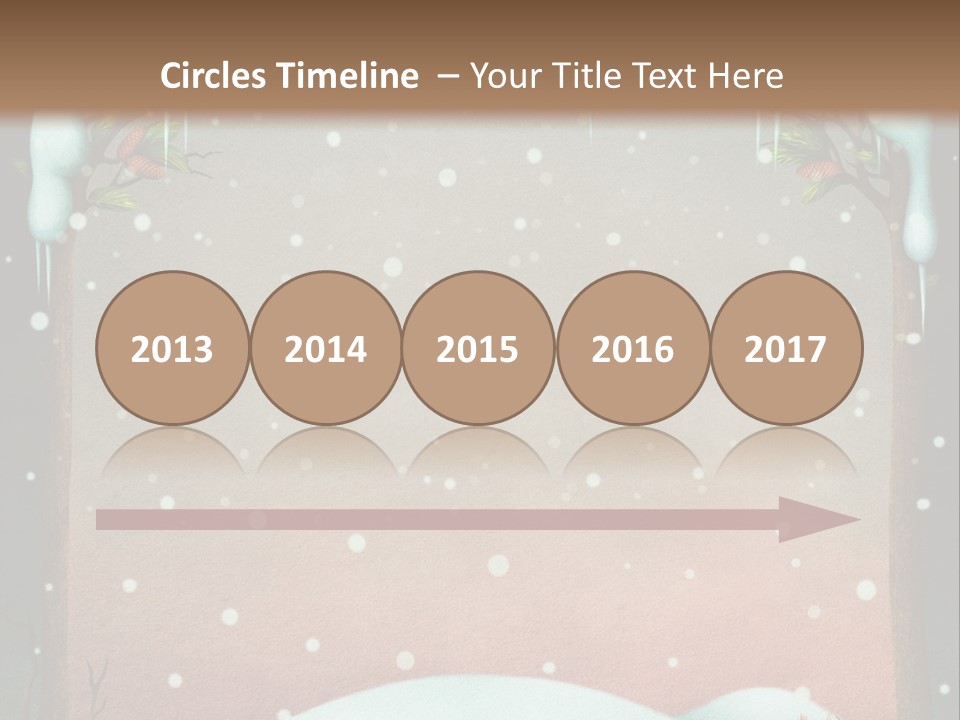 A Picture Of A Fox In The Snow PowerPoint Template