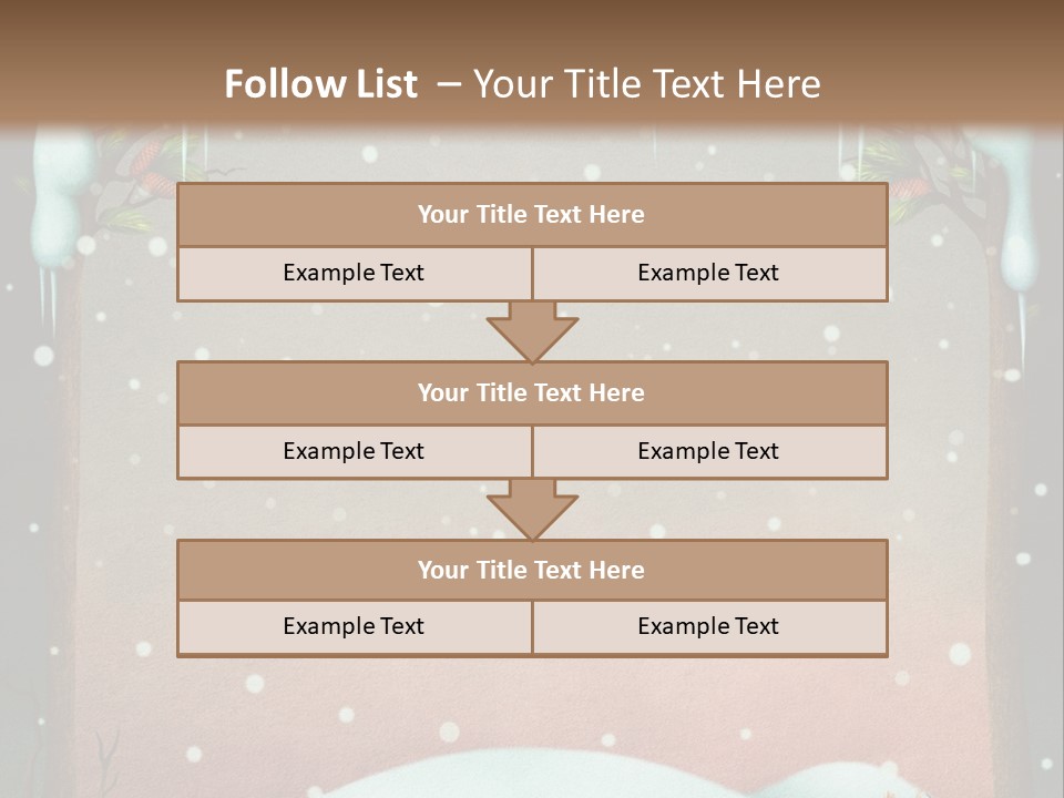 A Picture Of A Fox In The Snow PowerPoint Template