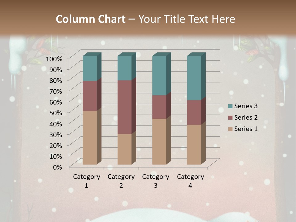 A Picture Of A Fox In The Snow PowerPoint Template