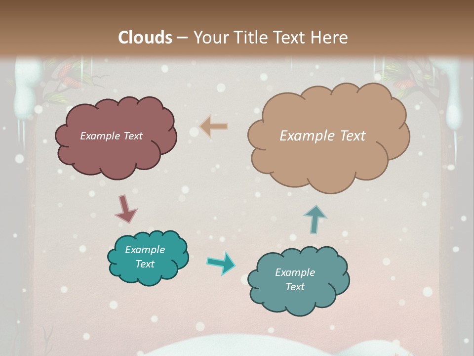 A Picture Of A Fox In The Snow PowerPoint Template