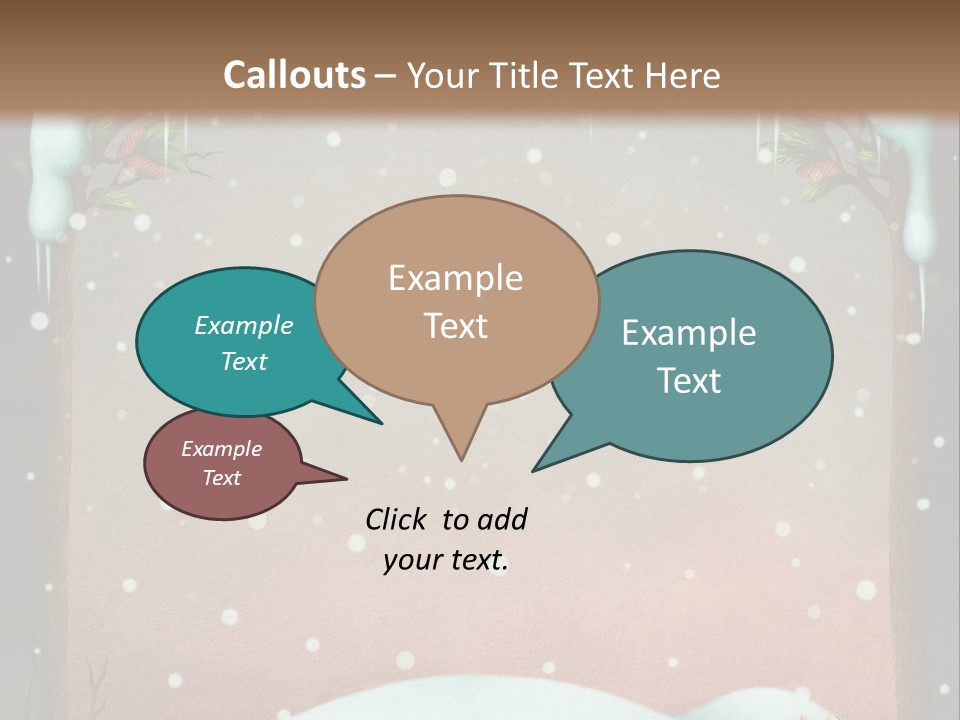 A Picture Of A Fox In The Snow PowerPoint Template