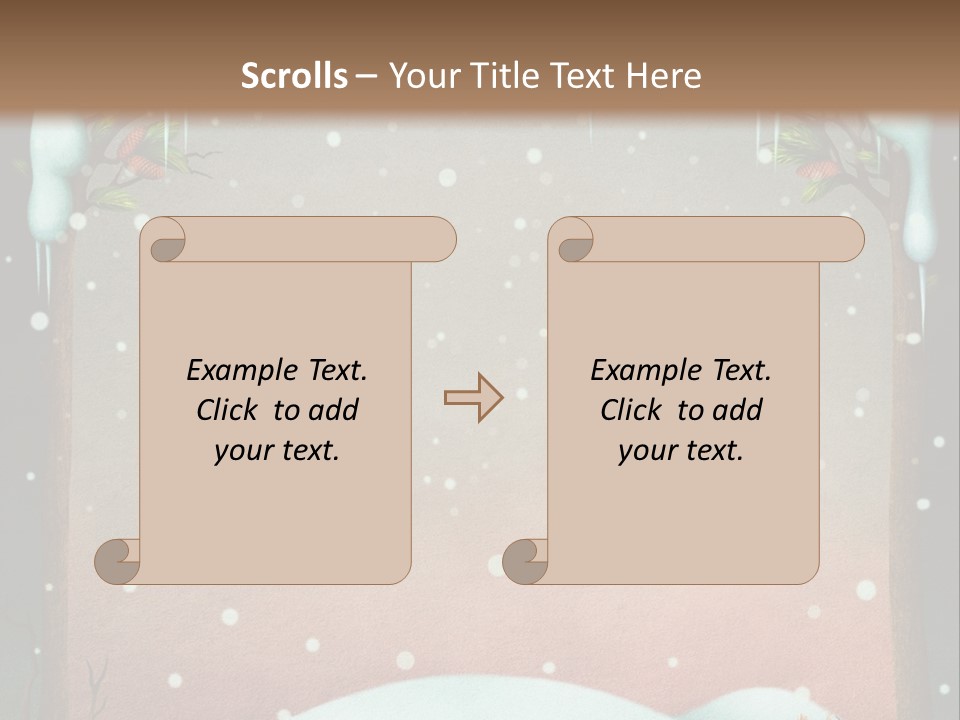 A Picture Of A Fox In The Snow PowerPoint Template