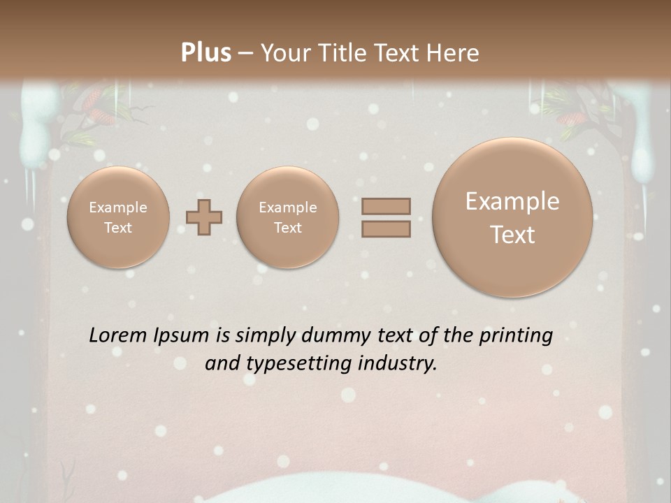 A Picture Of A Fox In The Snow PowerPoint Template