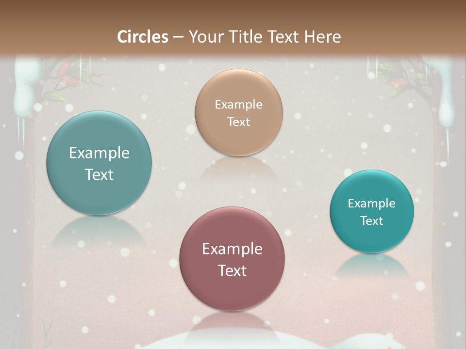 A Picture Of A Fox In The Snow PowerPoint Template