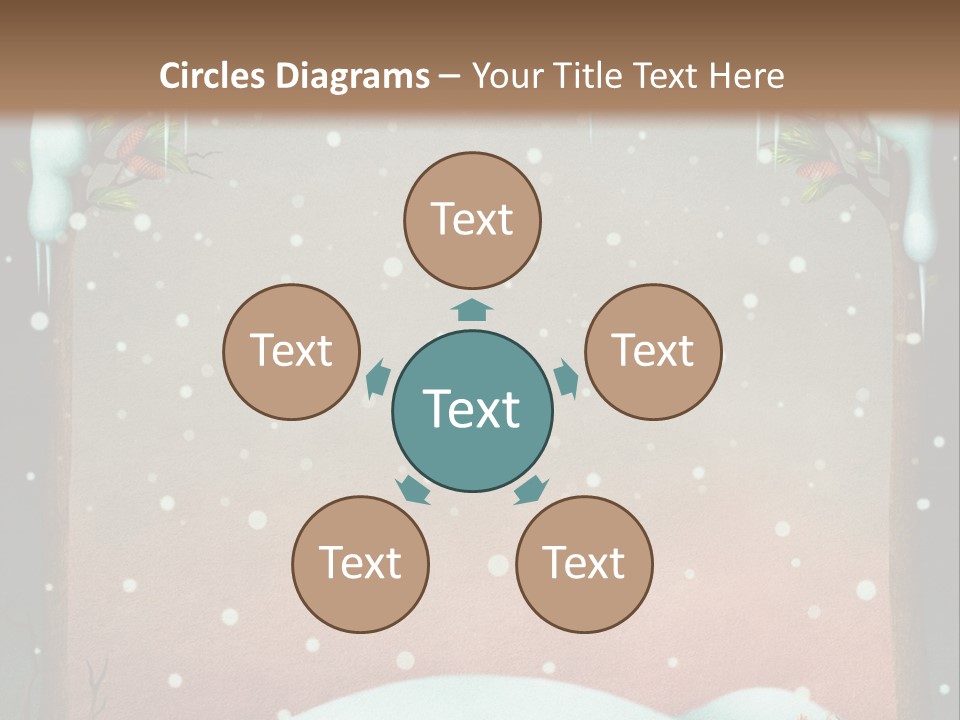 A Picture Of A Fox In The Snow PowerPoint Template