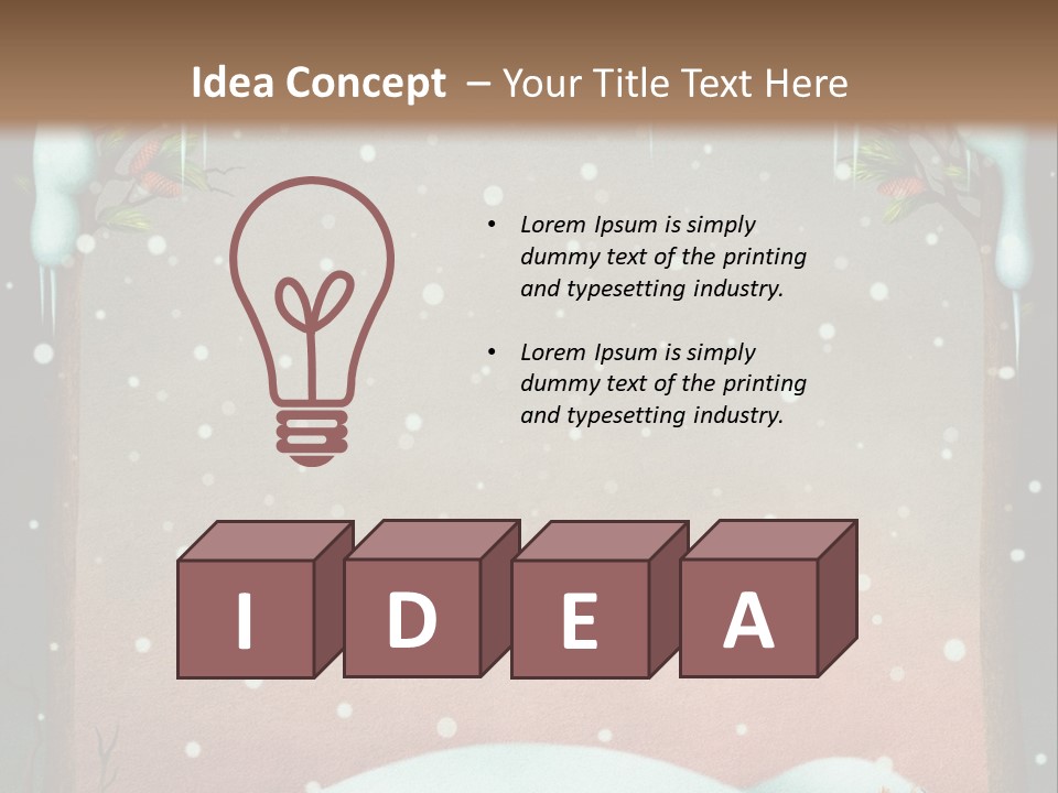 A Picture Of A Fox In The Snow PowerPoint Template