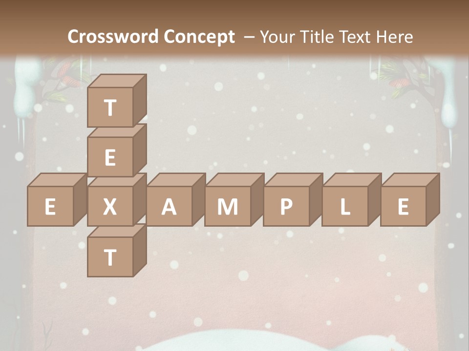 A Picture Of A Fox In The Snow PowerPoint Template