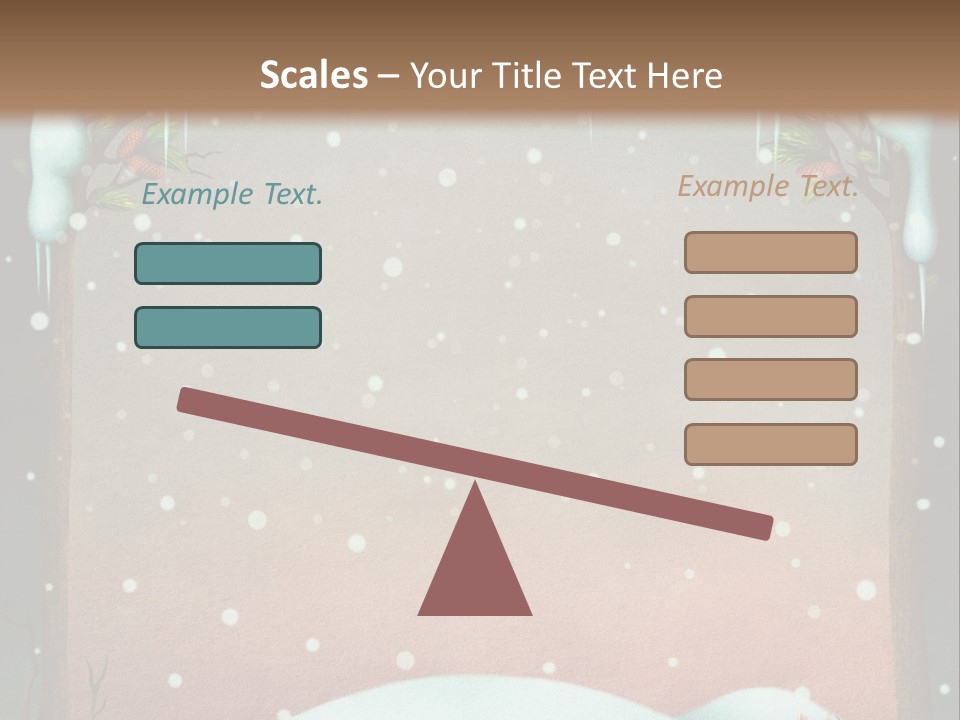 A Picture Of A Fox In The Snow PowerPoint Template