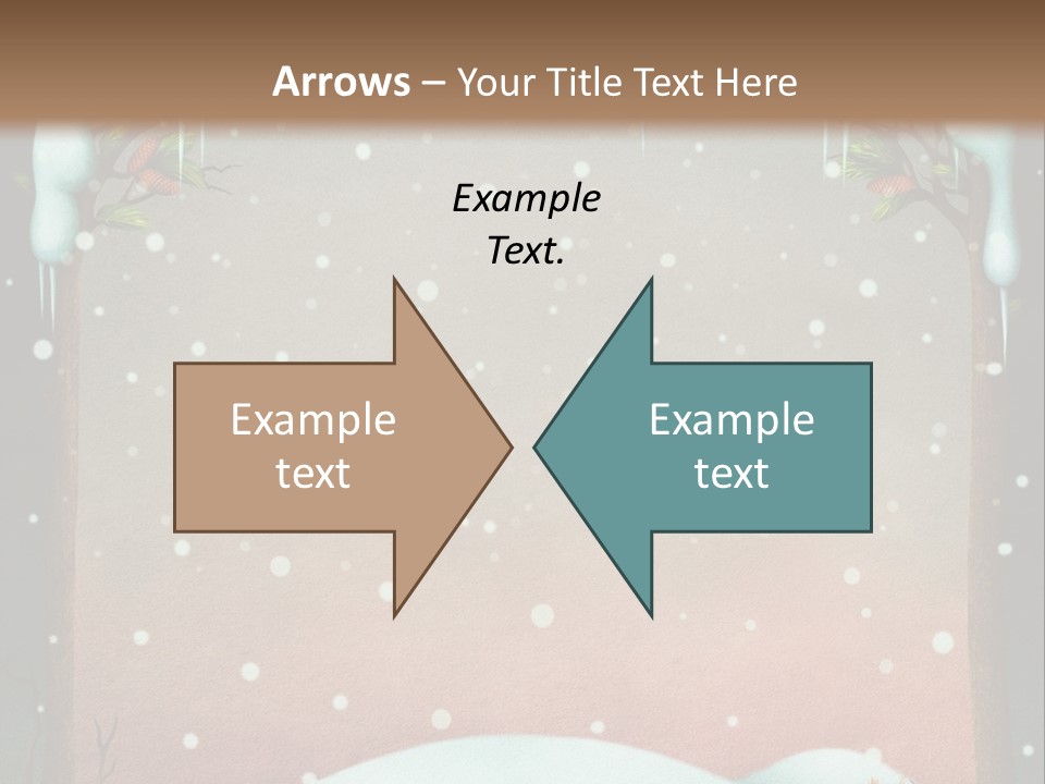 A Picture Of A Fox In The Snow PowerPoint Template