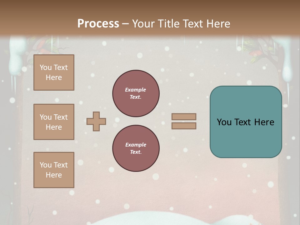 A Picture Of A Fox In The Snow PowerPoint Template