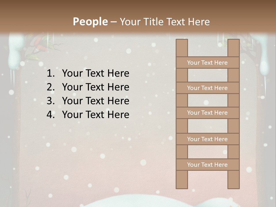 A Picture Of A Fox In The Snow PowerPoint Template