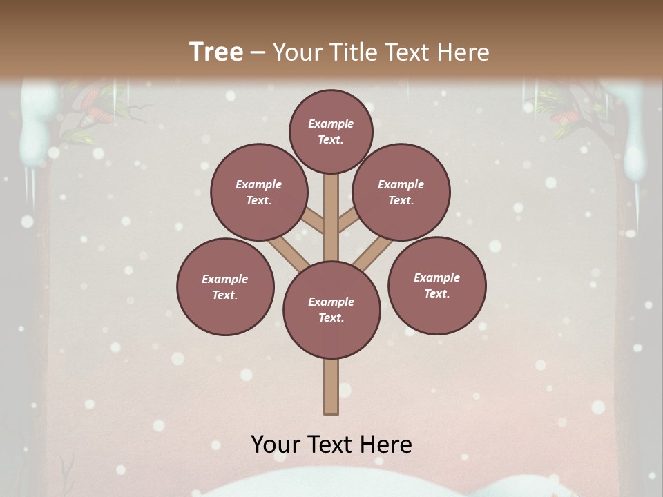 A Picture Of A Fox In The Snow PowerPoint Template