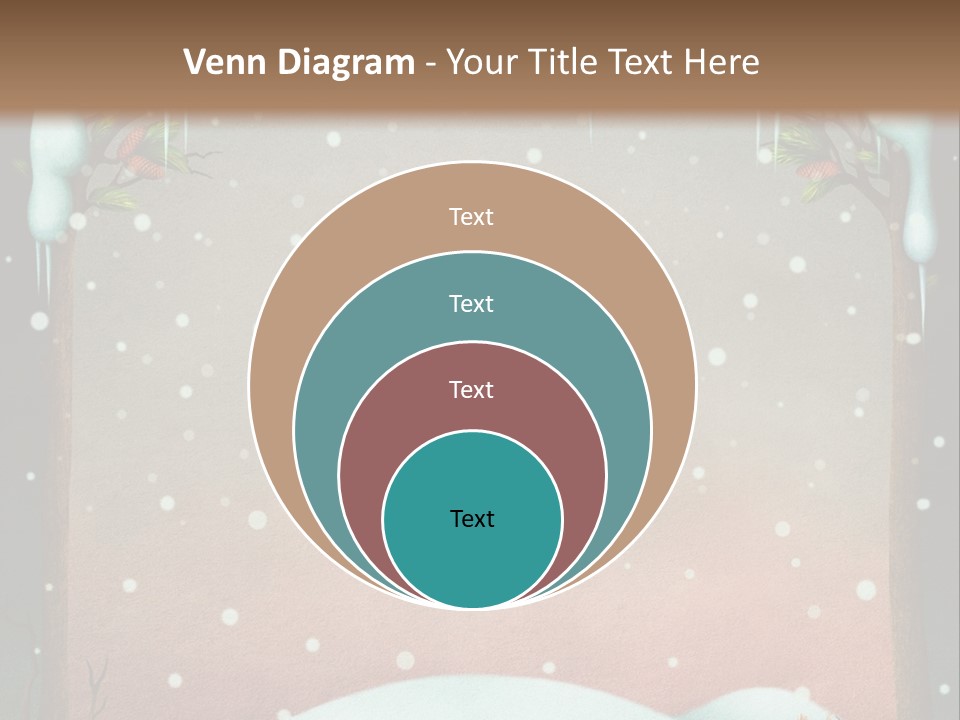 A Picture Of A Fox In The Snow PowerPoint Template