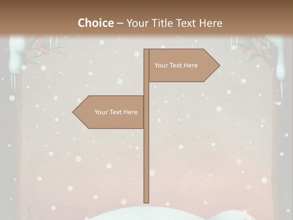 A Picture Of A Fox In The Snow PowerPoint Template