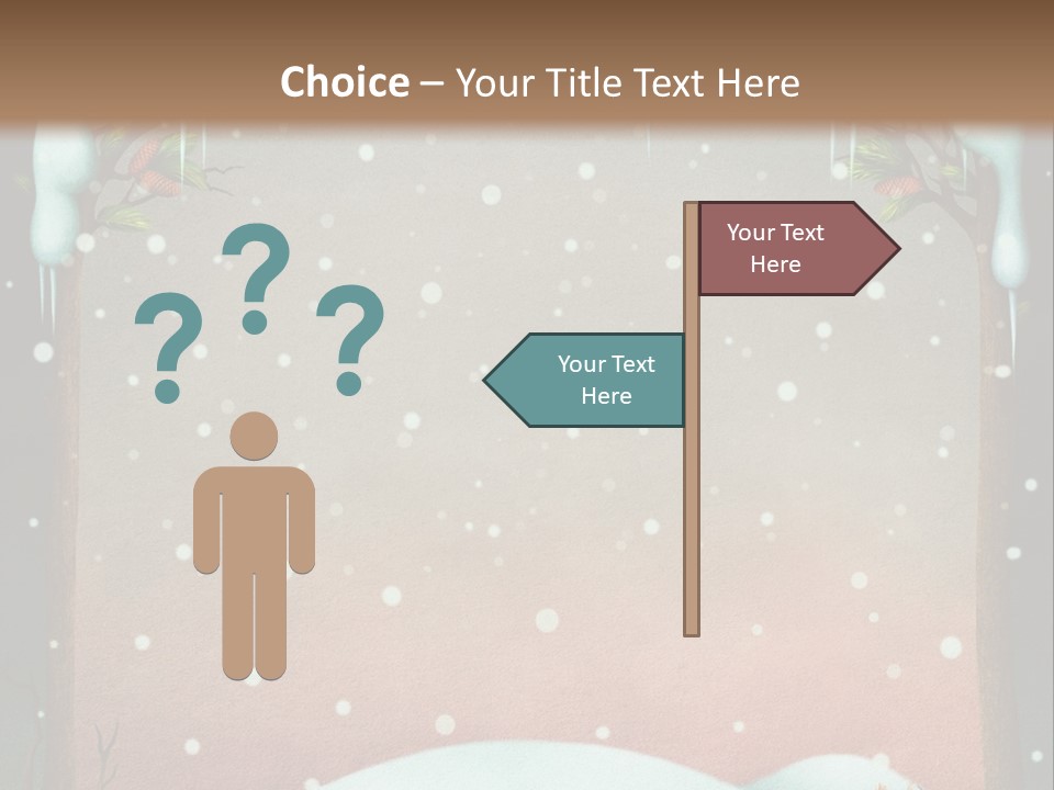 A Picture Of A Fox In The Snow PowerPoint Template