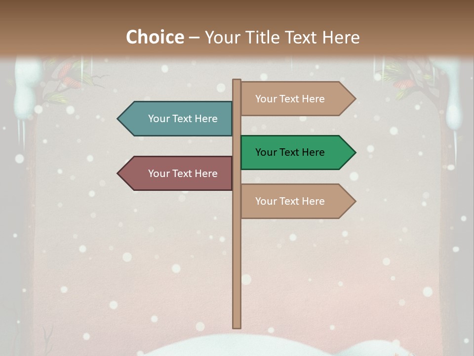 A Picture Of A Fox In The Snow PowerPoint Template